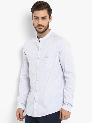 blue striped casual shirt - 15968480 - Standard Image - 2