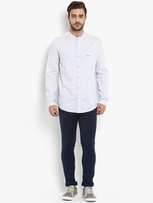 blue striped casual shirt - 15968480 - Standard Image - 4