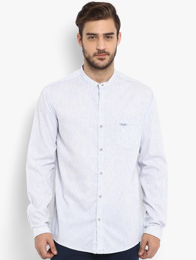 blue striped casual shirt - 15968480 - Zoom Image - 1