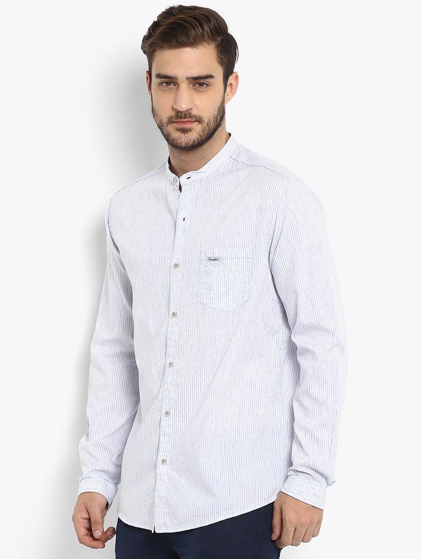 blue striped casual shirt - 15968480 - Zoom Image - 2