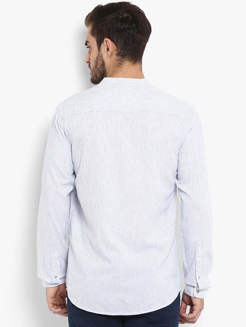 blue striped casual shirt - 15968480 - Zoom Image - 3