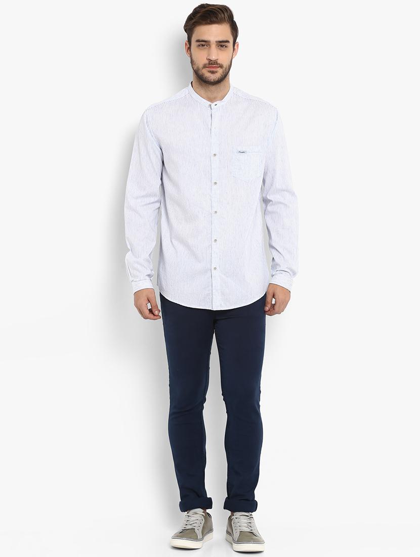 blue striped casual shirt - 15968480 - Zoom Image - 4