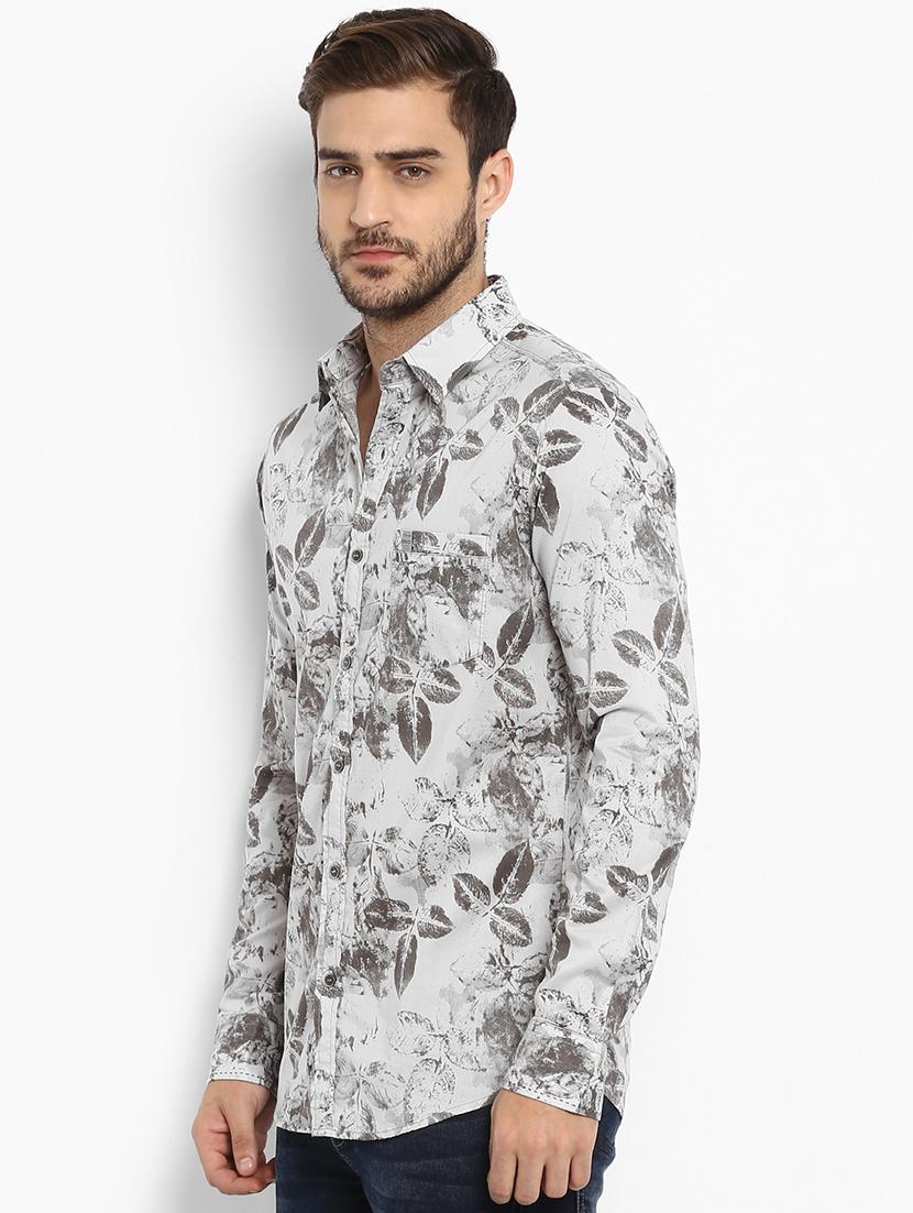 grey printed casual shirt - 15968485 - Zoom Image - 2