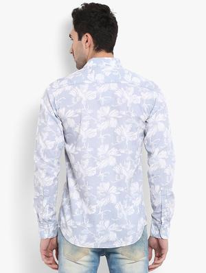 grey floral printed casual shirt - 15968492 - Standard Image - 3