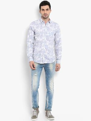 grey floral printed casual shirt - 15968492 - Standard Image - 4