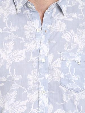 grey floral printed casual shirt - 15968492 - Standard Image - 5