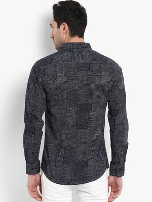 blue printed casual shirt - 15968498 - Standard Image - 3