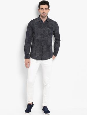 blue printed casual shirt - 15968498 - Standard Image - 4