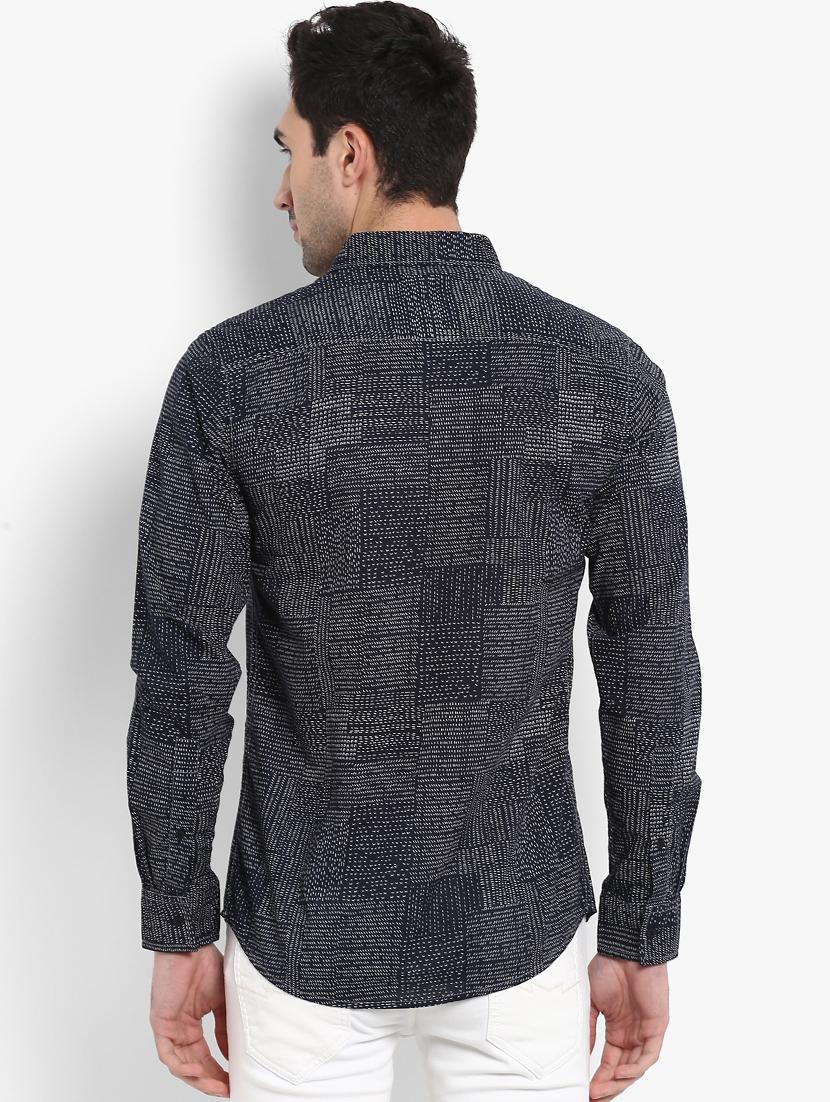 blue printed casual shirt - 15968498 - Zoom Image - 3