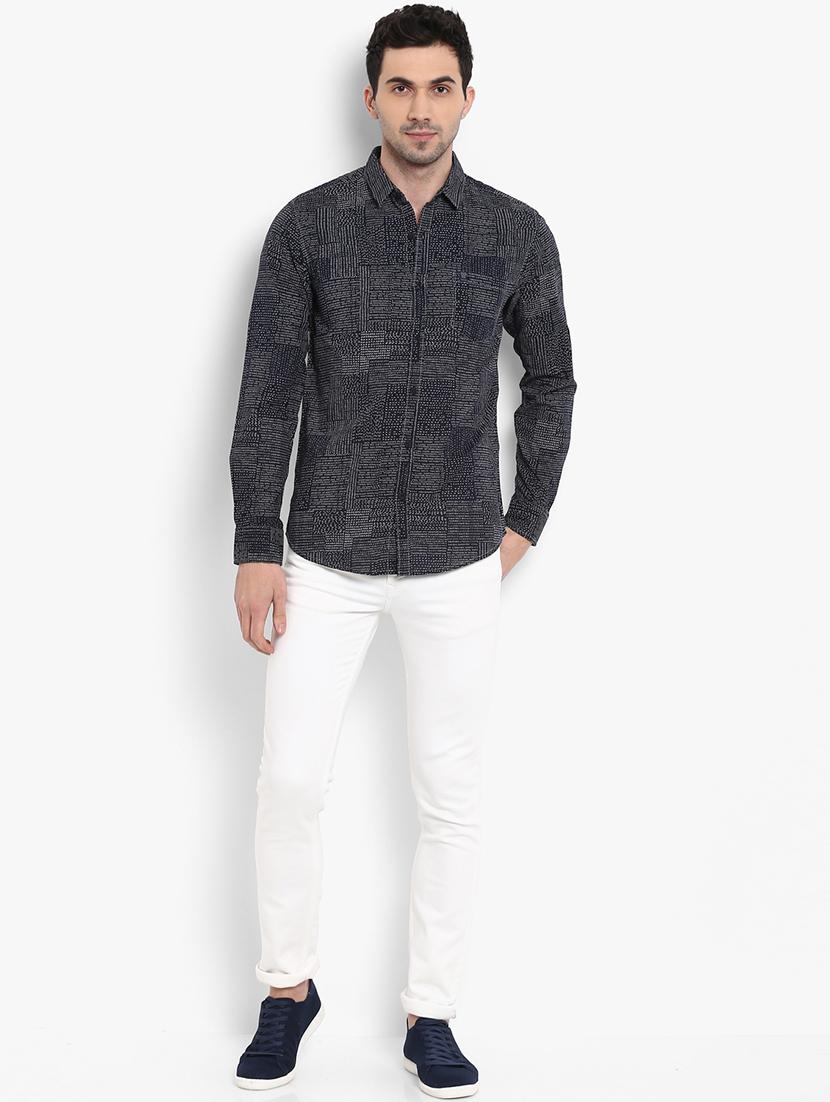 blue printed casual shirt - 15968498 - Zoom Image - 4