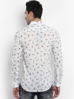 white printed casual shirt - 15968503 - Standard Image - 3