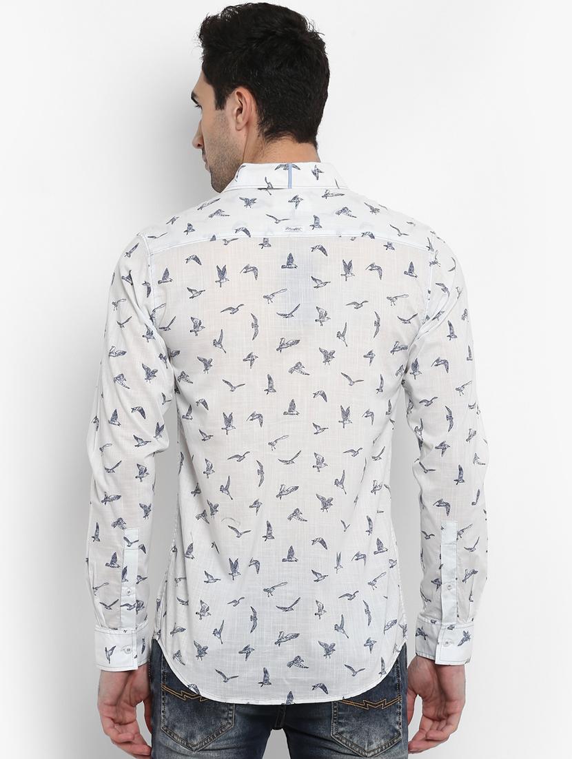 white printed casual shirt - 15968503 - Zoom Image - 3