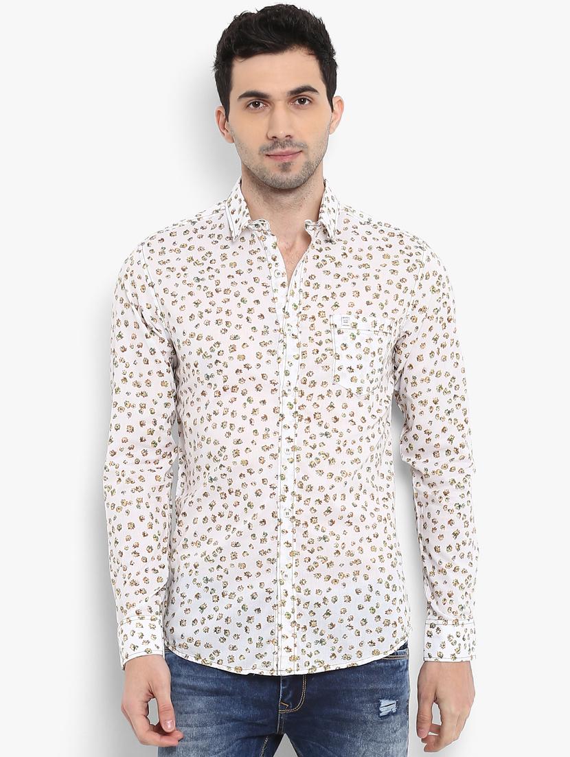 white floral printed casual shirt - 15968515 - Zoom Image - 1