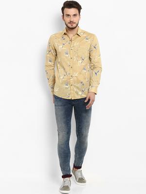 yellow printed casual shirt - 15968517 - Standard Image - 4