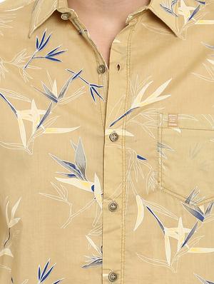 yellow printed casual shirt - 15968517 - Standard Image - 5
