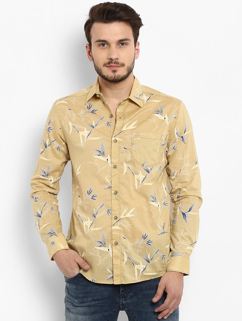 yellow printed casual shirt - 15968517 - Zoom Image - 1
