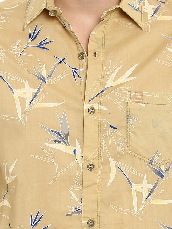 yellow printed casual shirt - 15968517 - Zoom Image - 5