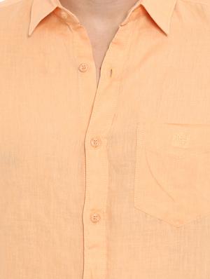 orange linen casual shirt - 15968523 - Standard Image - 5