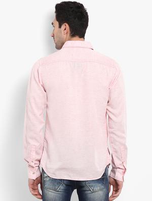 pink solid casual shirt - 15968525 - Standard Image - 3