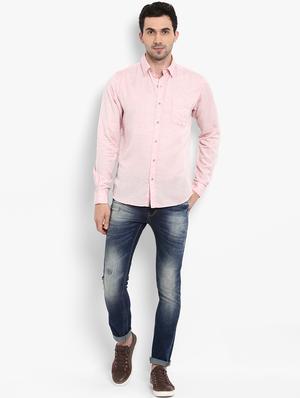 pink solid casual shirt - 15968525 - Standard Image - 4
