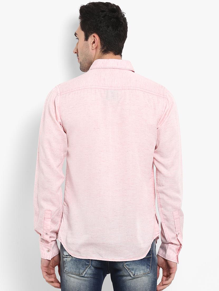 pink solid casual shirt - 15968525 - Zoom Image - 3