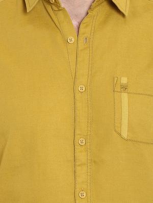 yellow solid casual shirt - 15968536 - Standard Image - 5