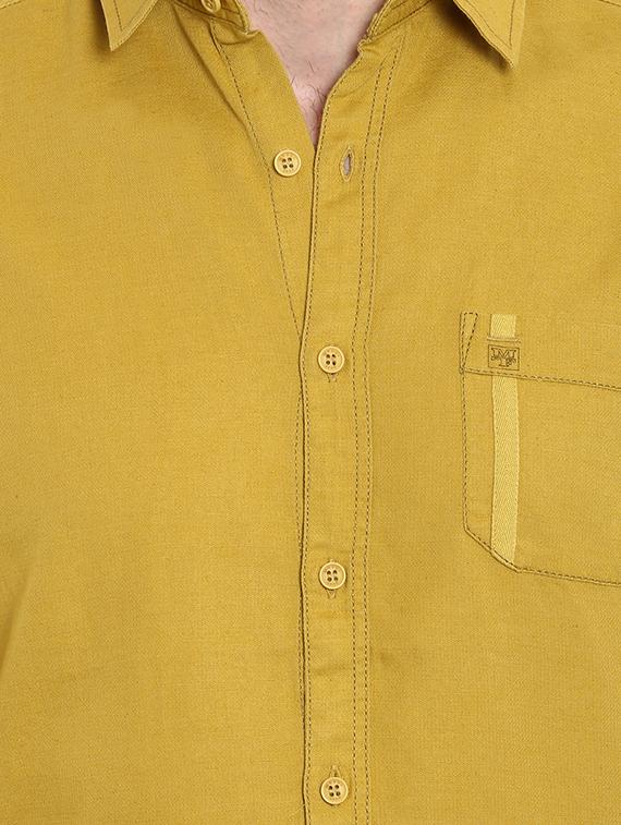 yellow solid casual shirt - 15968536 - Zoom Image - 5