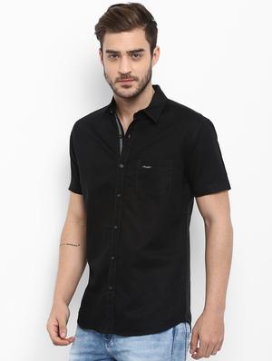 black linen casual shirt - 15968549 - Standard Image - 2