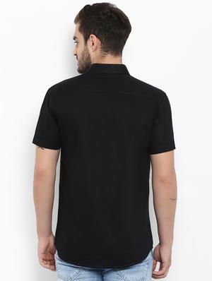 black linen casual shirt - 15968549 - Standard Image - 3