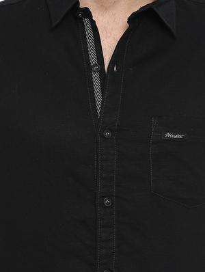 black linen casual shirt - 15968549 - Standard Image - 5