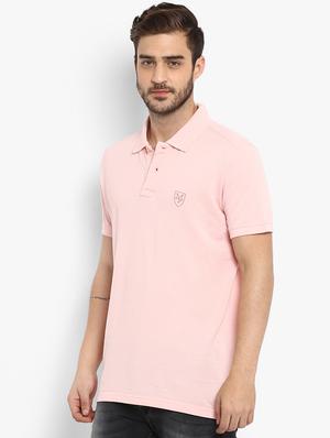 pink solid polo t-shirt - 15968564 - Standard Image - 2