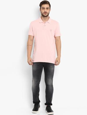 pink solid polo t-shirt - 15968564 - Standard Image - 4
