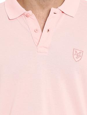 pink solid polo t-shirt - 15968564 - Standard Image - 5