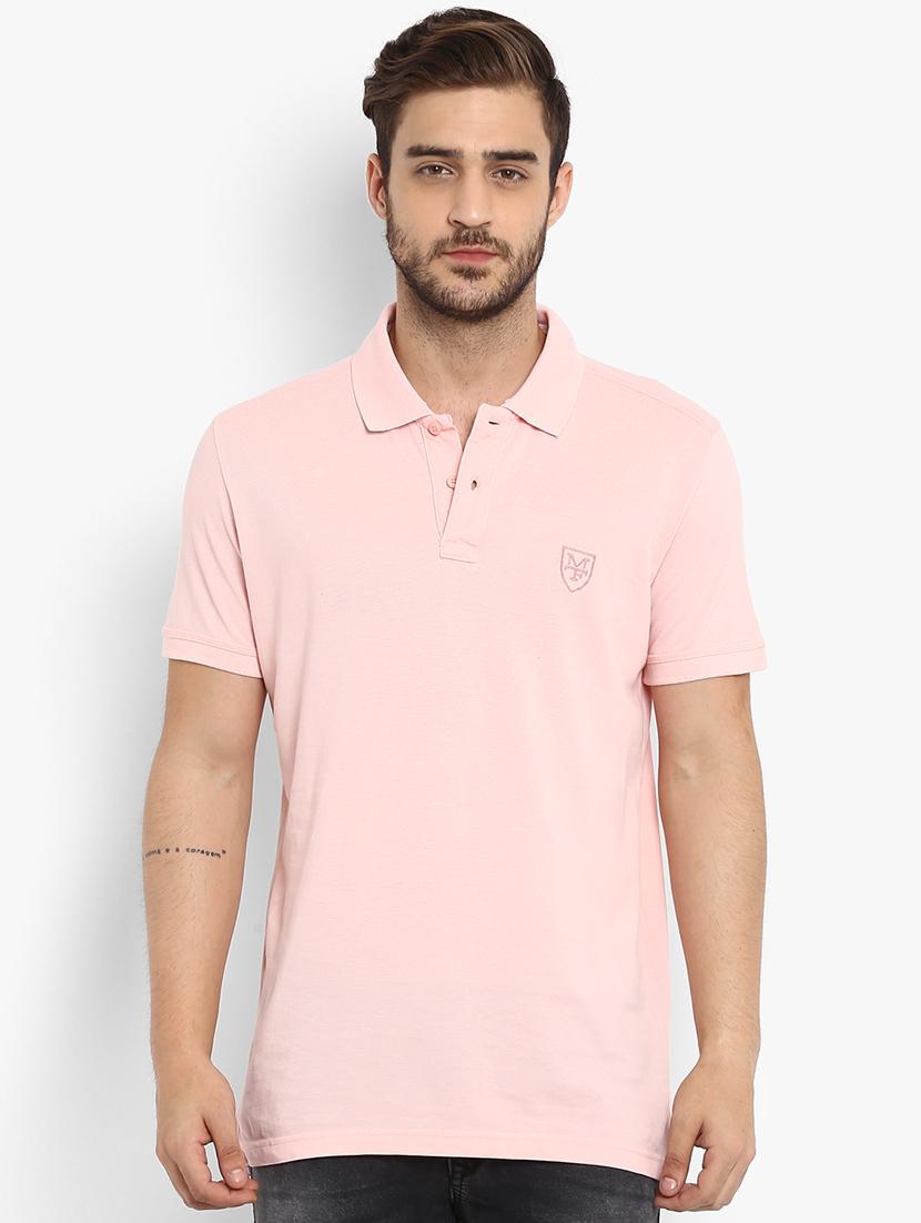 pink solid polo t-shirt - 15968564 - Zoom Image - 1