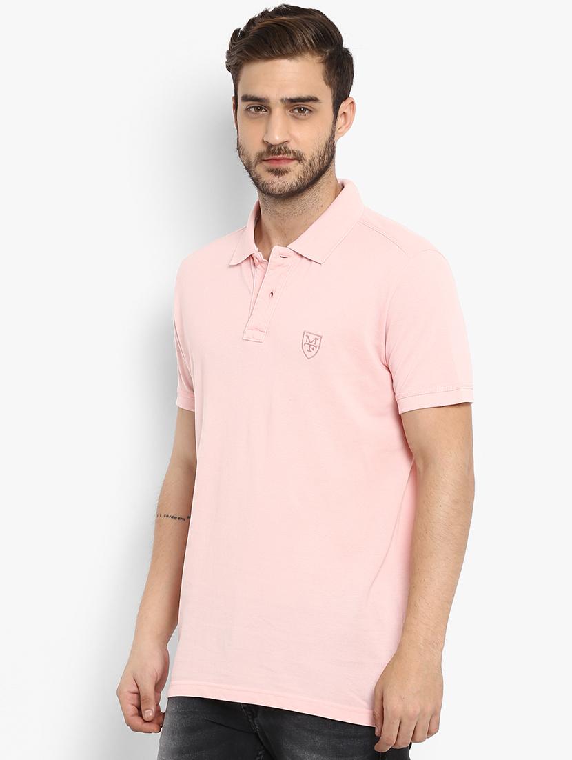 pink solid polo t-shirt - 15968564 - Zoom Image - 2