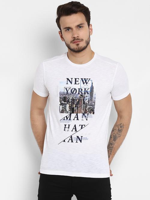 white printed t-shirt - 15968568 - Standard Image - 1