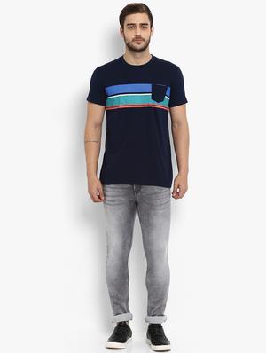 blue striped pocket t-shirt - 15968573 - Standard Image - 4