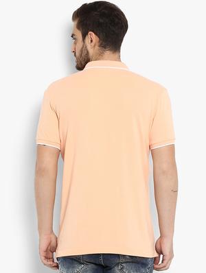 orange solid polo t-shirt - 15968578 - Standard Image - 3
