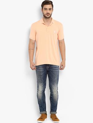 orange solid polo t-shirt - 15968578 - Standard Image - 4