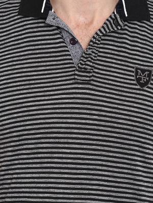 black striped polo t-shirt - 15968589 - Standard Image - 5