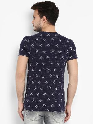 blue floral printed t-shirt - 15968600 - Standard Image - 3