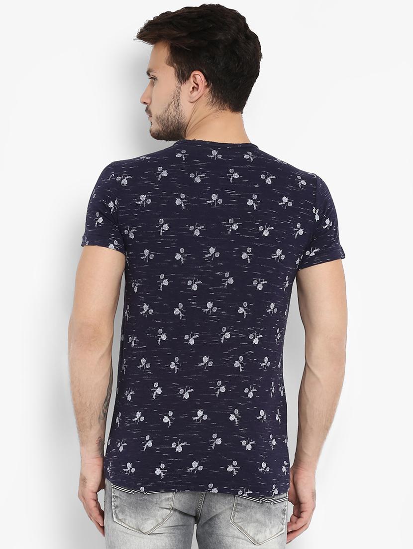 blue floral printed t-shirt - 15968600 - Zoom Image - 3