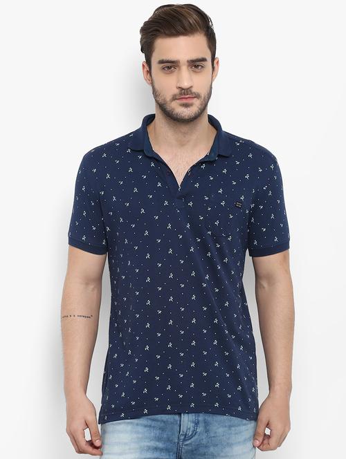 blue floral printed t-shirt - 15968605 - Standard Image - 1