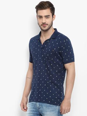 blue floral printed t-shirt - 15968605 - Standard Image - 2