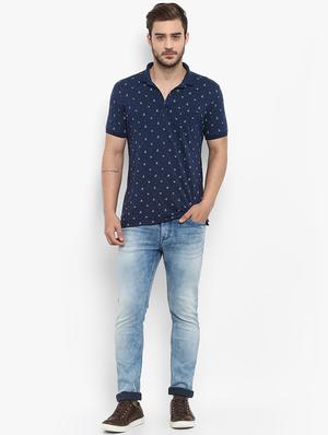 blue floral printed t-shirt - 15968605 - Standard Image - 4