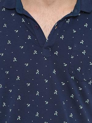 blue floral printed t-shirt - 15968605 - Standard Image - 5