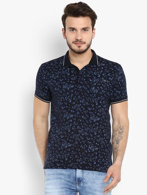 blue floral printed t-shirt - 15968607 - Standard Image - 1