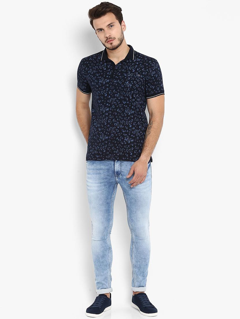 blue floral printed t-shirt - 15968607 - Zoom Image - 4