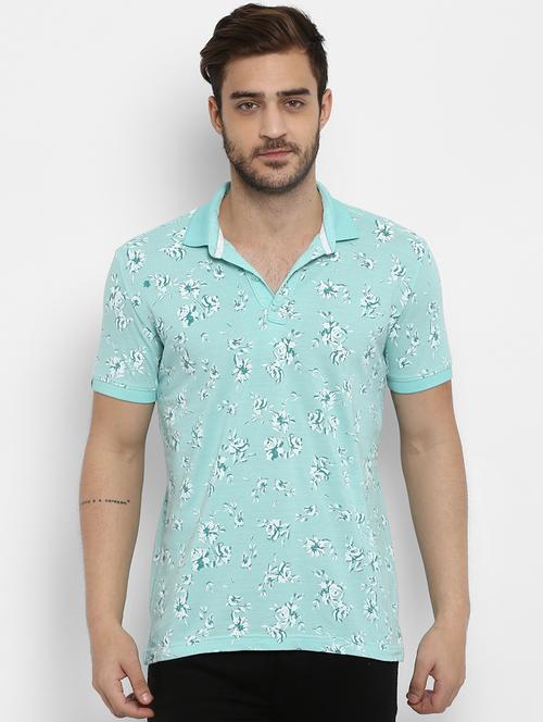 green floral printed t-shirt - 15968621 - Standard Image - 1