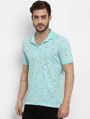 green floral printed t-shirt - 15968621 - Standard Image - 2